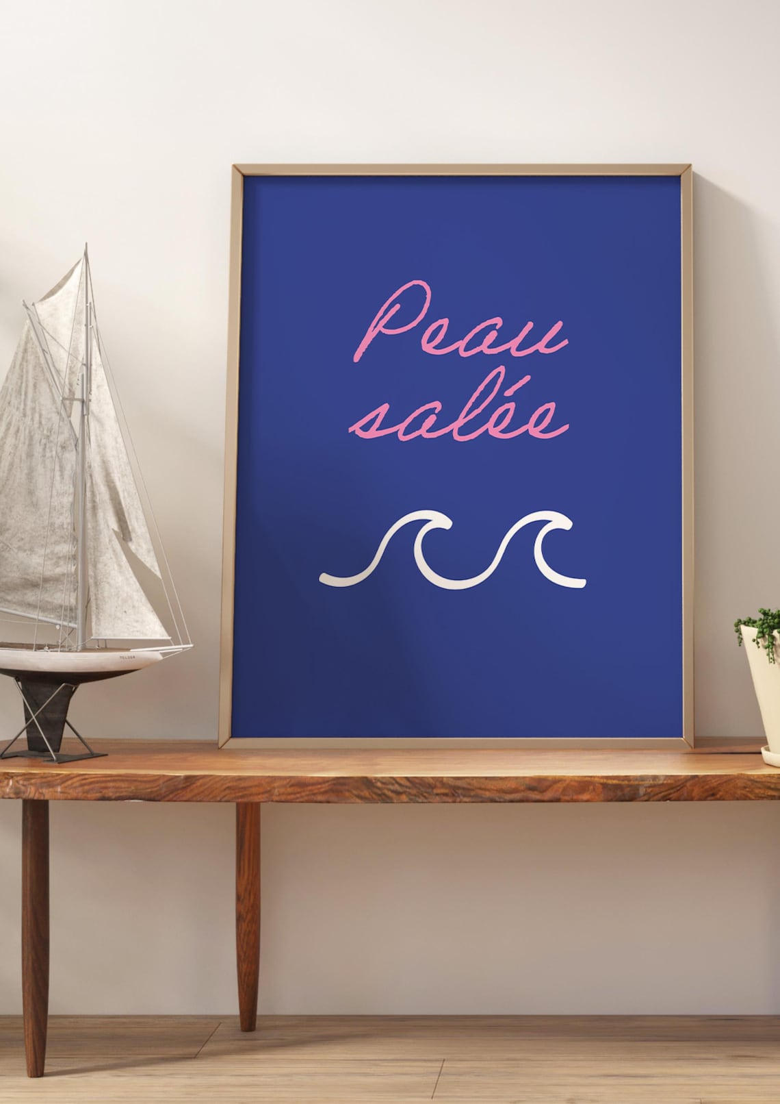 Salty Skin Minimalist Poster, Pink Typography - Image 3