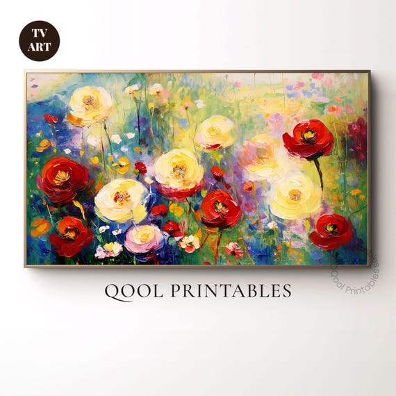 Impressionist Floral Tv Art Samsung Frame Modern Screen Bold Smart Decor Summer Computer Wallpaper