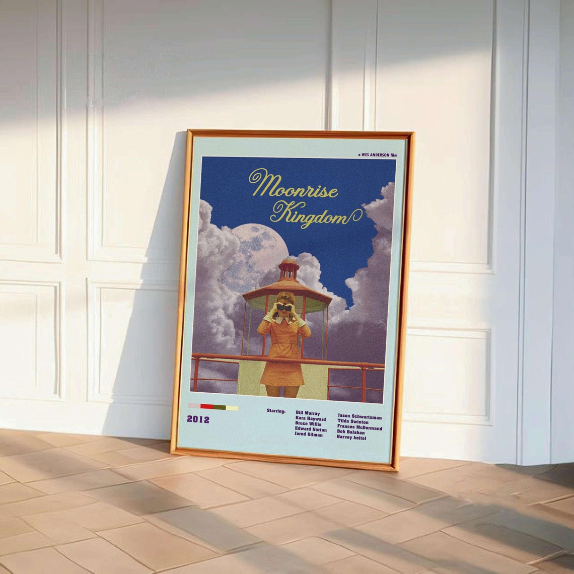 Moonrise Kingdom Movie Poster Wes Anderson Movie Wall Art Print Gift For Movie Lover Minimalist Poster Vintage Print