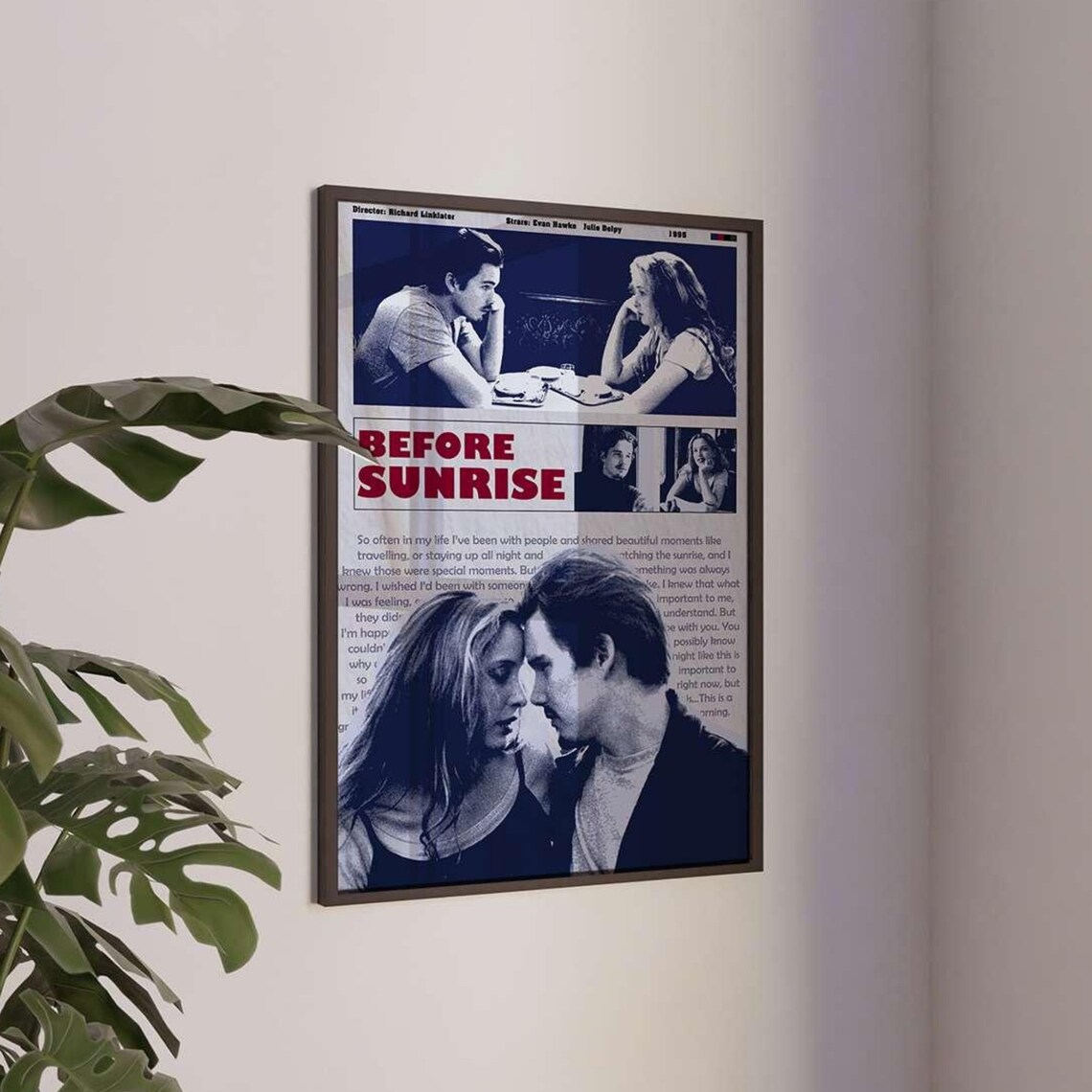 Before Sunrise Vintage Movie Poster Art Print - Image 3