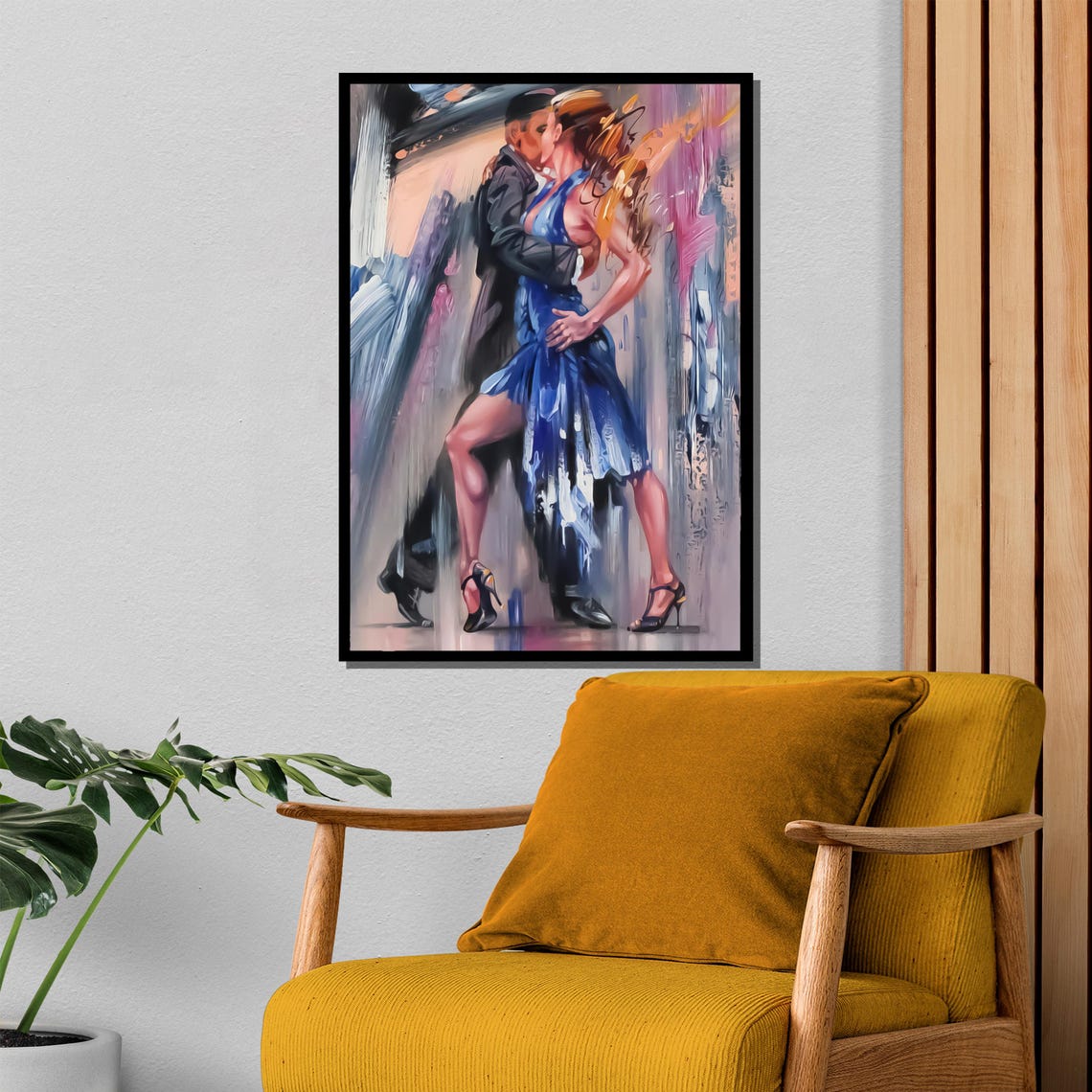 Dynamic Tango Painting Vibrant Dance Wall Art Gift For Passionate Home Decor And Ballroom Enthusiasts - Image 4
