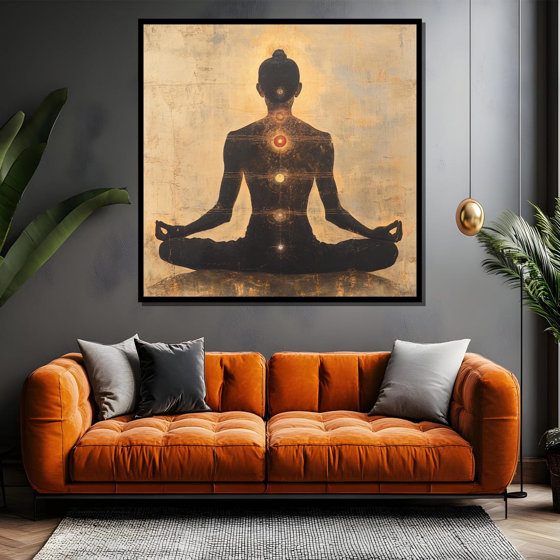 Chakra Meditation Silhouette Spiritual Zen Home Decor Art Poster - Image 4