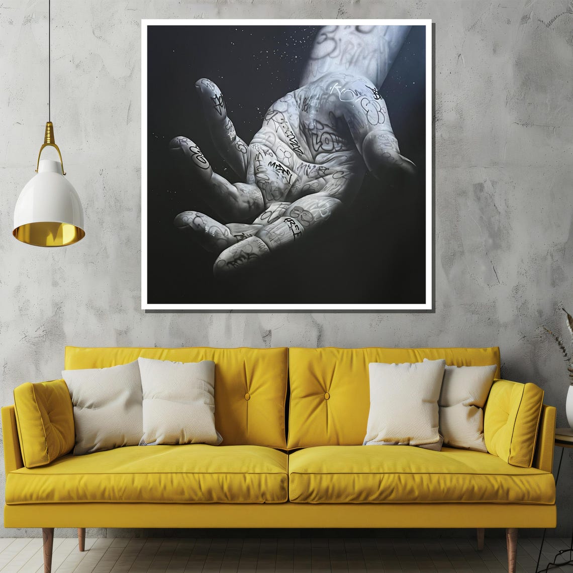 Graffiti Hand Painting Minimalist And Bold Modern Wall Art For Urban Home Decor And Unique Gift Ideas - Image 2