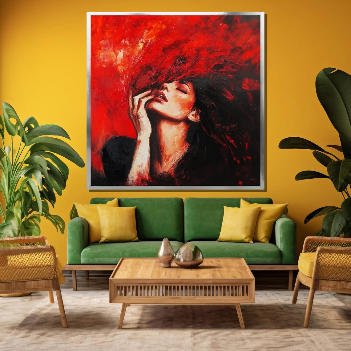 Passionate Woman Painting Intense Emotional Art Bold Gift For Expressionist And Modern Art Lovers - Image 3