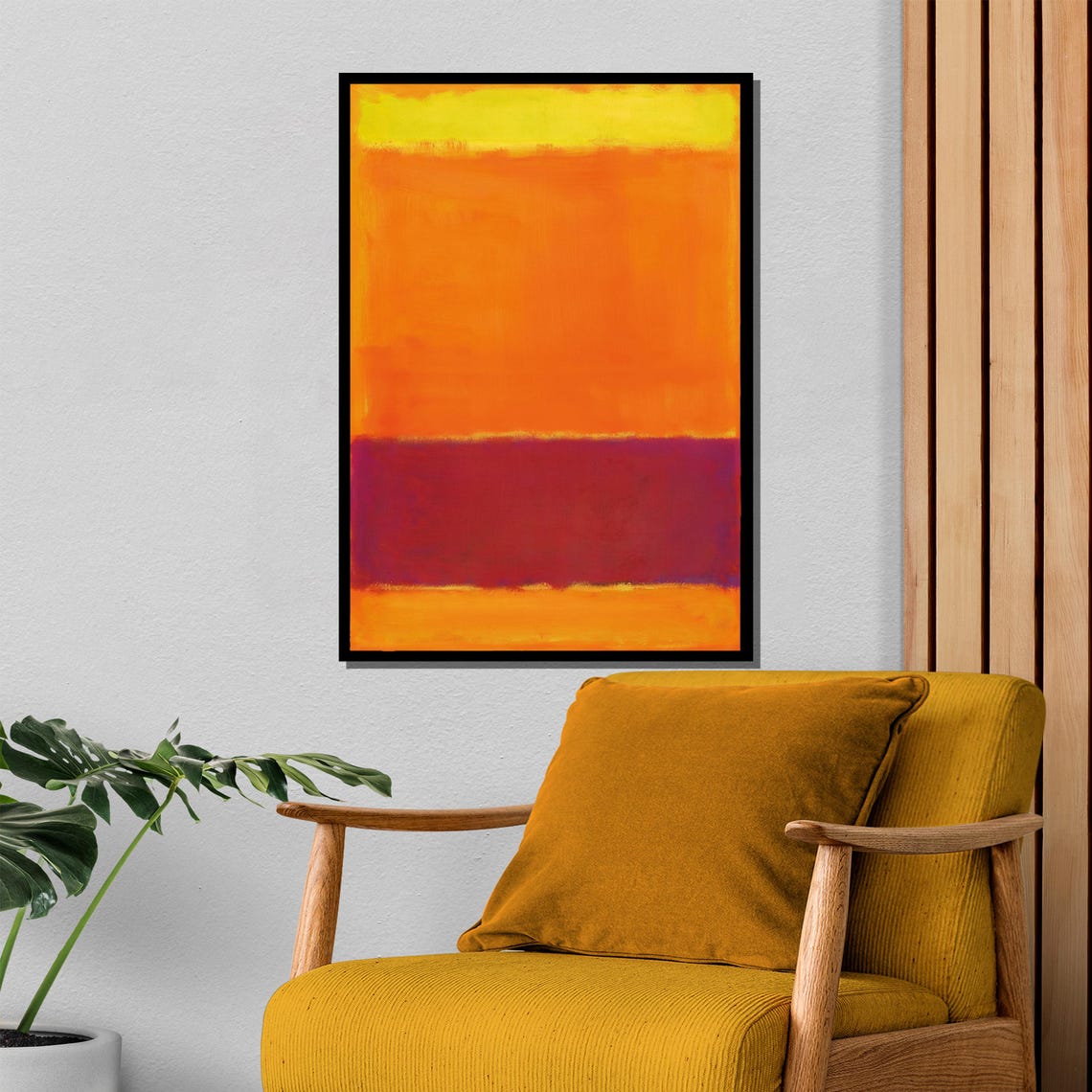Mark Rothko Orange And Deep Red Painting Vivid Abstract Art Gift For Bright And Bold Wall Dcor Enthusiasts - Image 4