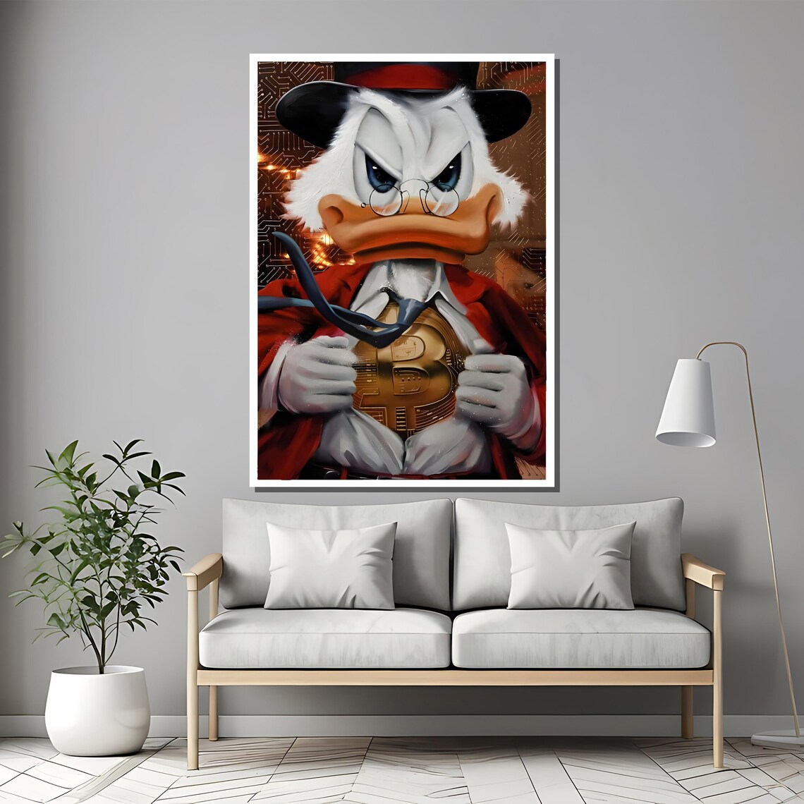 Bold Character Painting, Cryptocurrency Pop Art Gift - Image 2