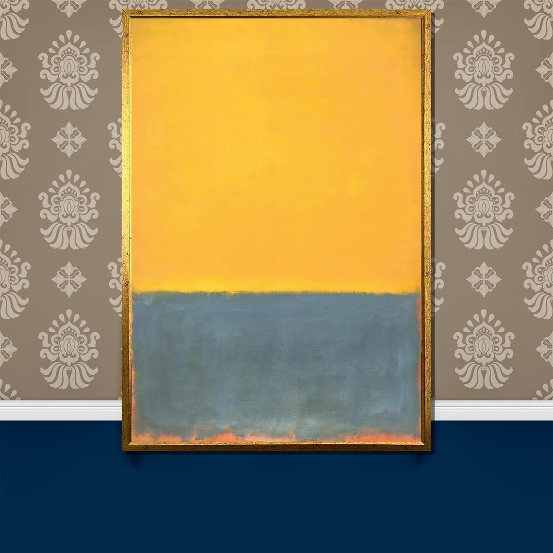 Rothko Style Yellow And Blue Soft Color Field Abstract Poster