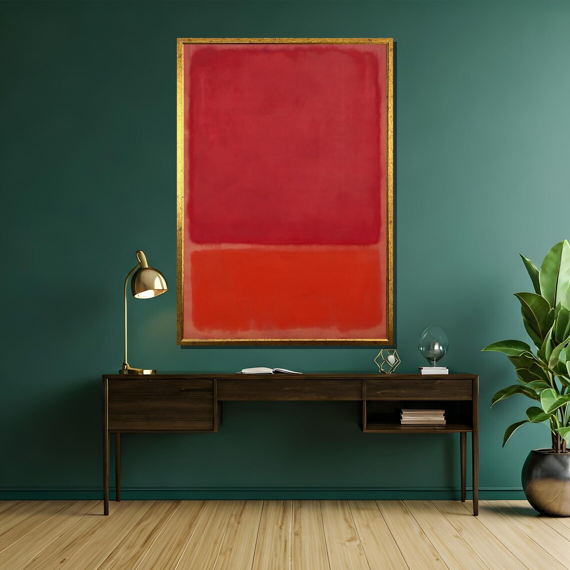 Mark Rothko Red And Orange Abstract Painting Captivating Expressionist Art Gift For Modern Home Wall Decor Lovers - Image 5
