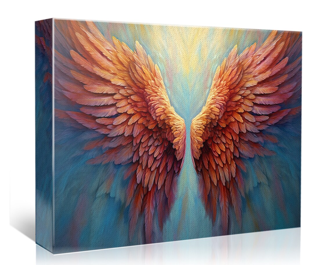 Angel Wings Serene Art Print, Abstract Modern - Image 5