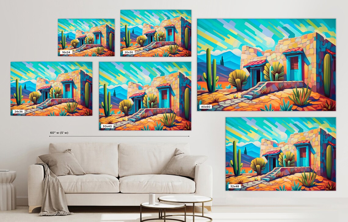 Spanish Adobe Home, Spanish Colonial Art Print - Image 4