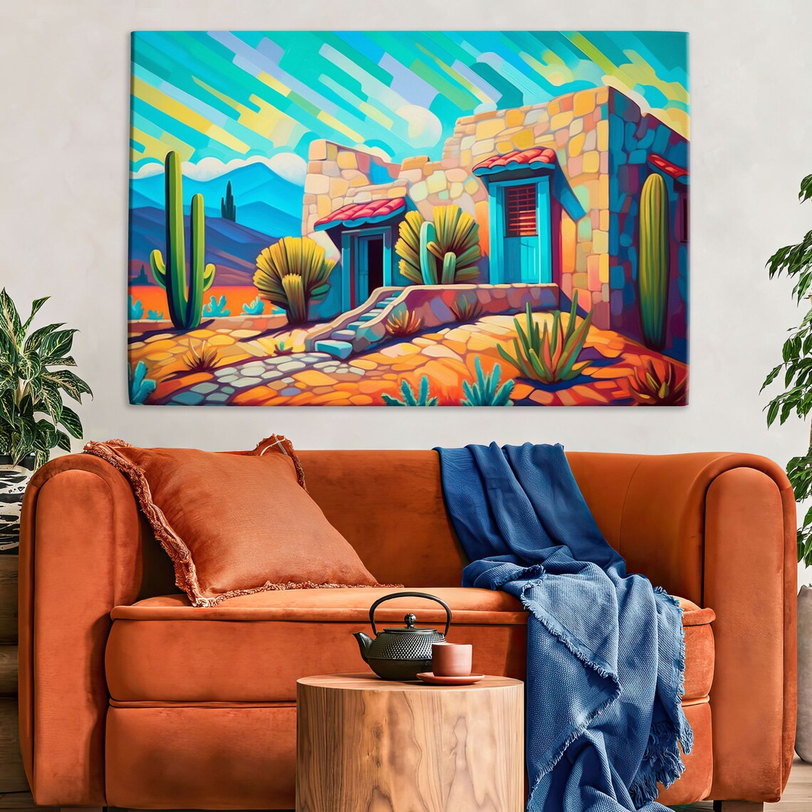 Spanish Adobe Home, Spanish Colonial Art Print - Image 2