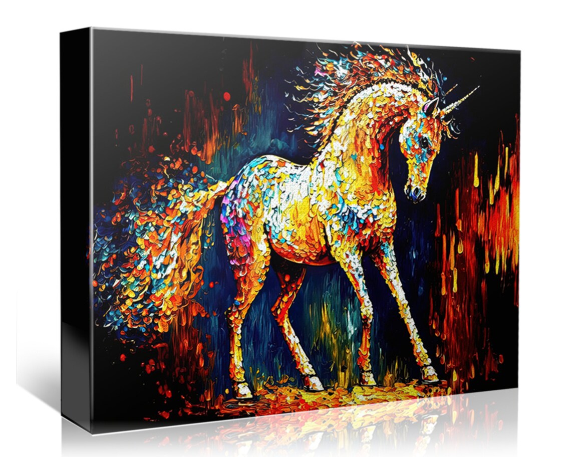 Unicorn Painting Print, Colorful Nursery Room Wall Art Print - Image 4