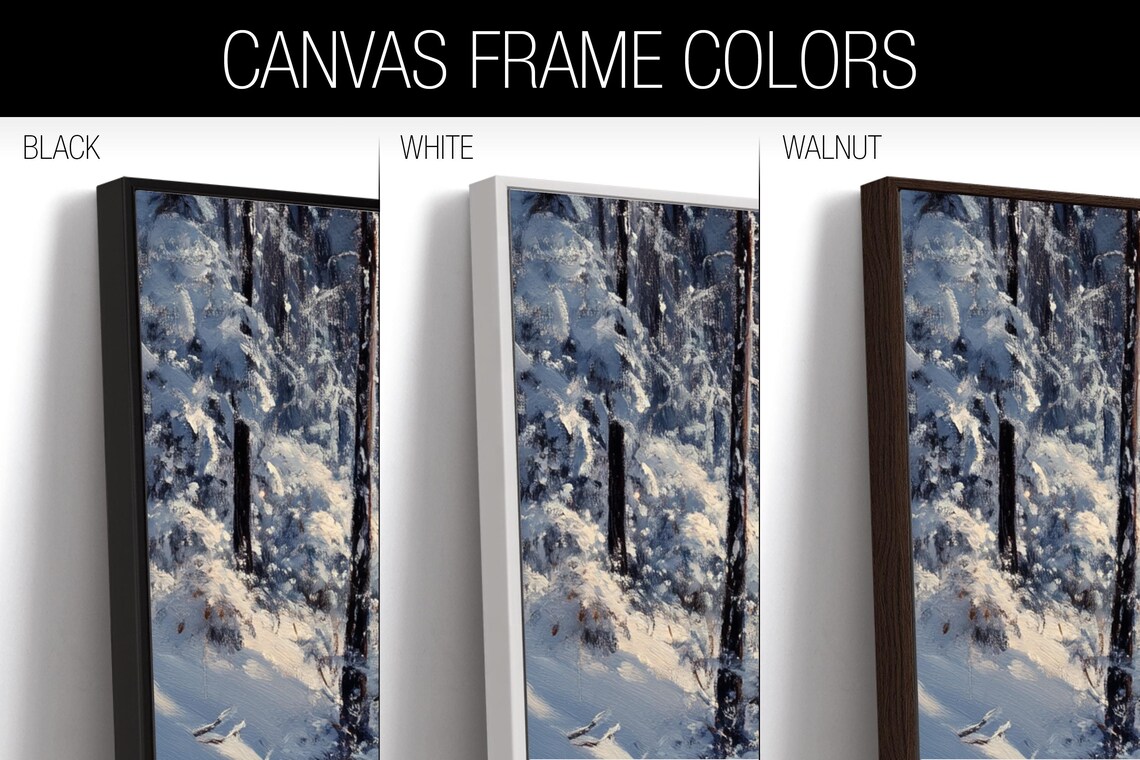 Cozy Cabin in Snowy Winter Woods Wall Art Print - Image 2