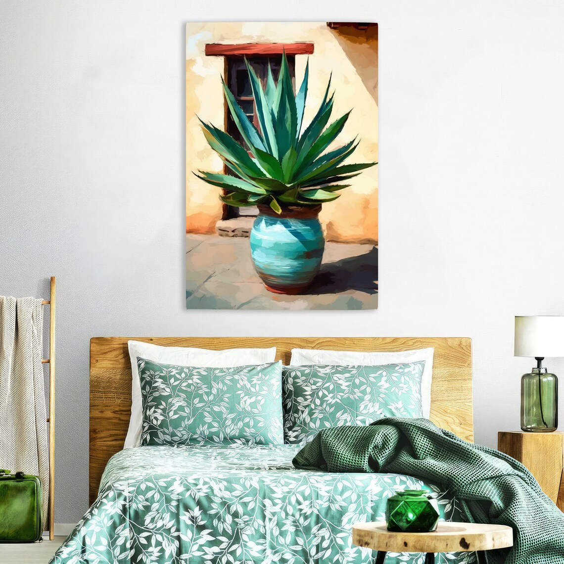 Agave Plant Southwest Desert Landscape, Art Print - Image 3