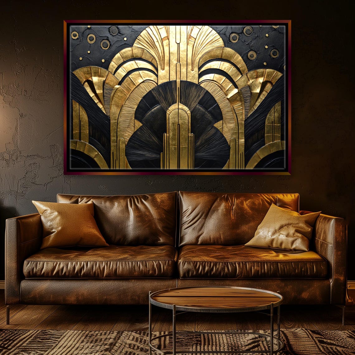 Black And Gold Art Deco Geometric Sunburst Elegant Modern Wall Poster - Image 4