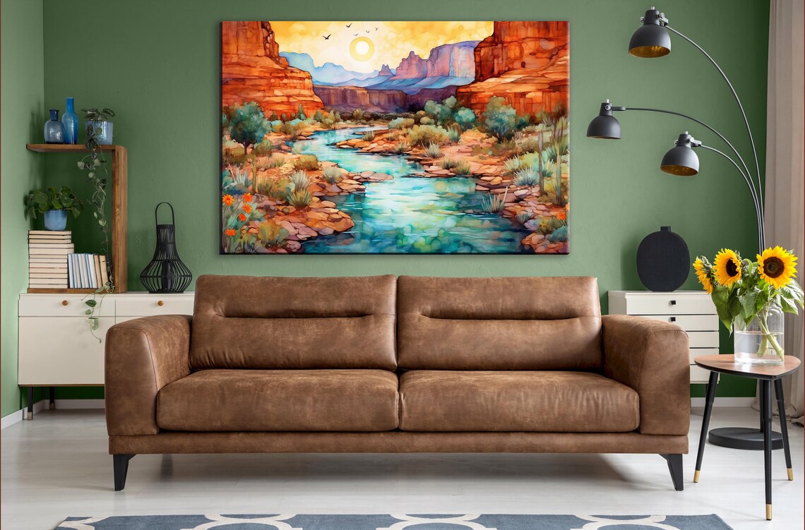 Arizona Sun and River Desert Canyon Art Print - Image 3