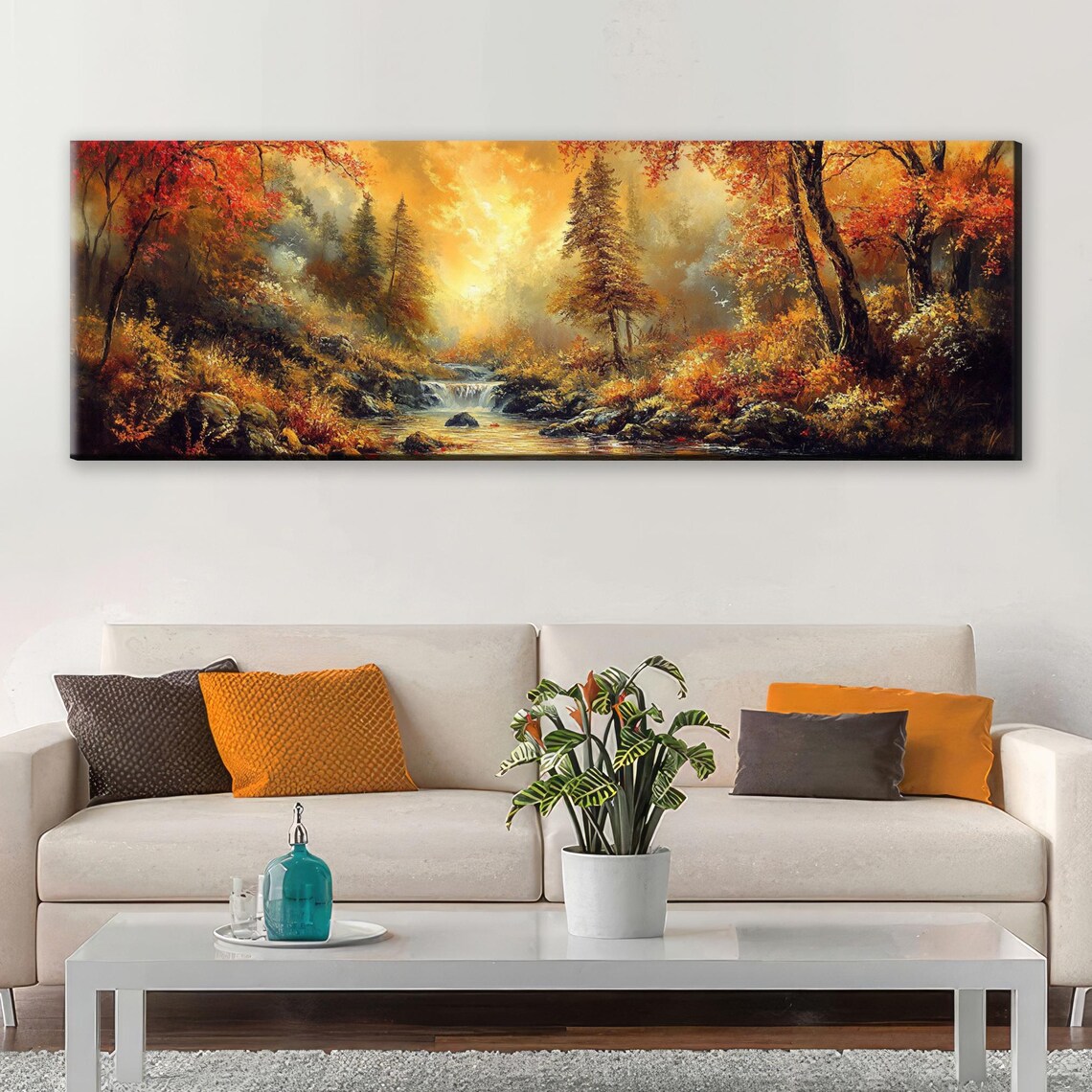 Panoramic Fall Landscape, Thomas Kinkade-Inspired Art Print - Image 5