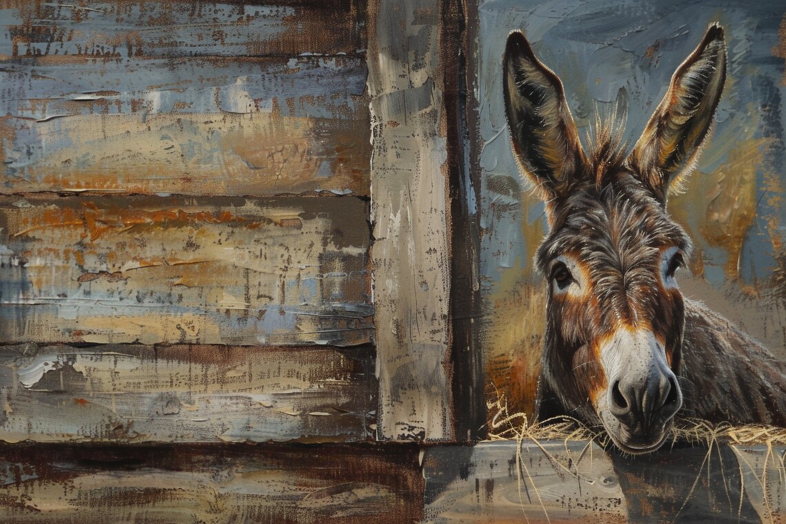 Rustic Texas Donkey, Lone Star Charm Art Print - Image 5