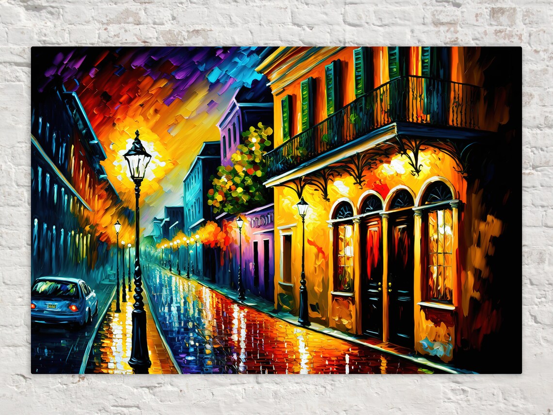 New Orleans French Quarter Bourbon Street Art Print