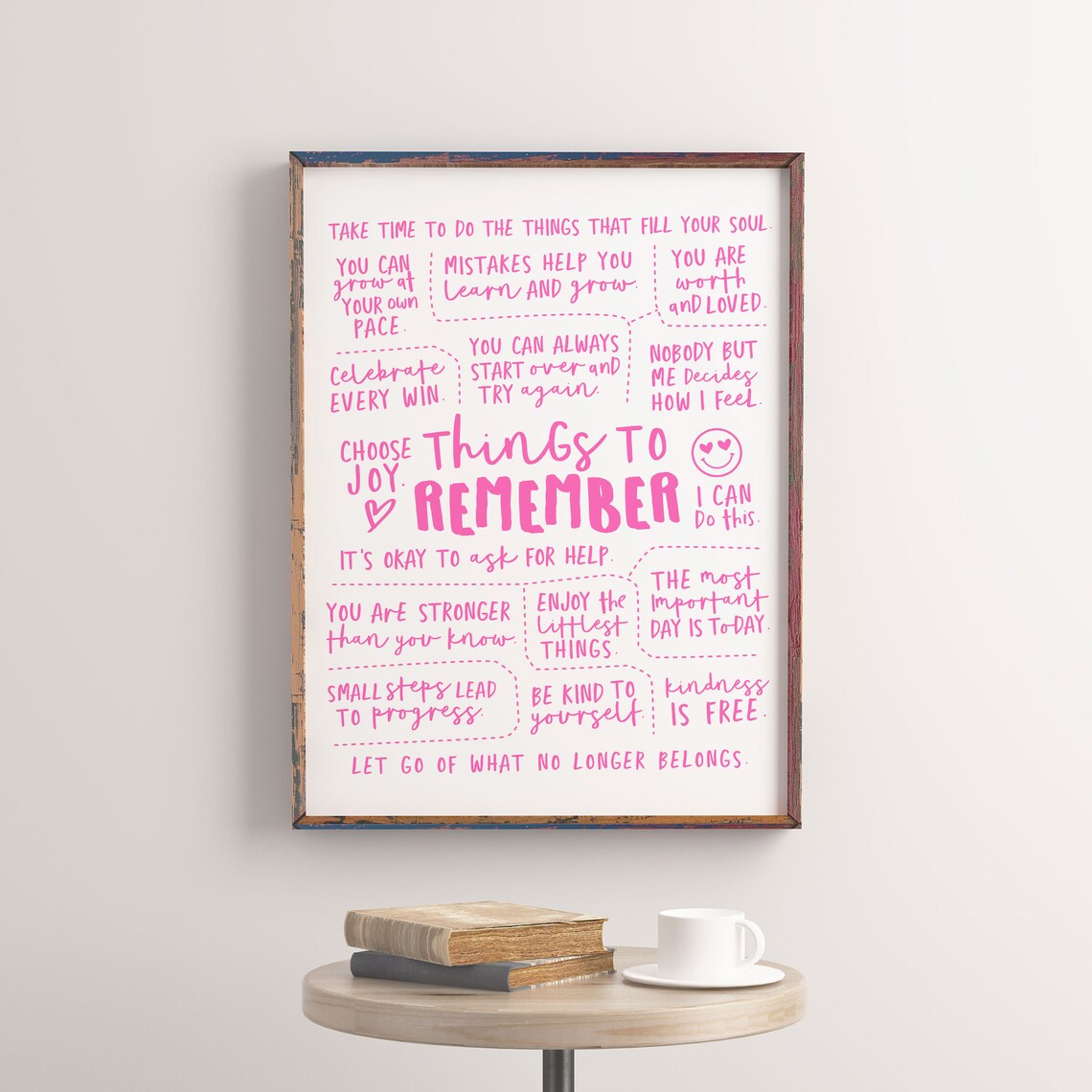 Things To Remember Inspirational Quote Art Print - Image 2