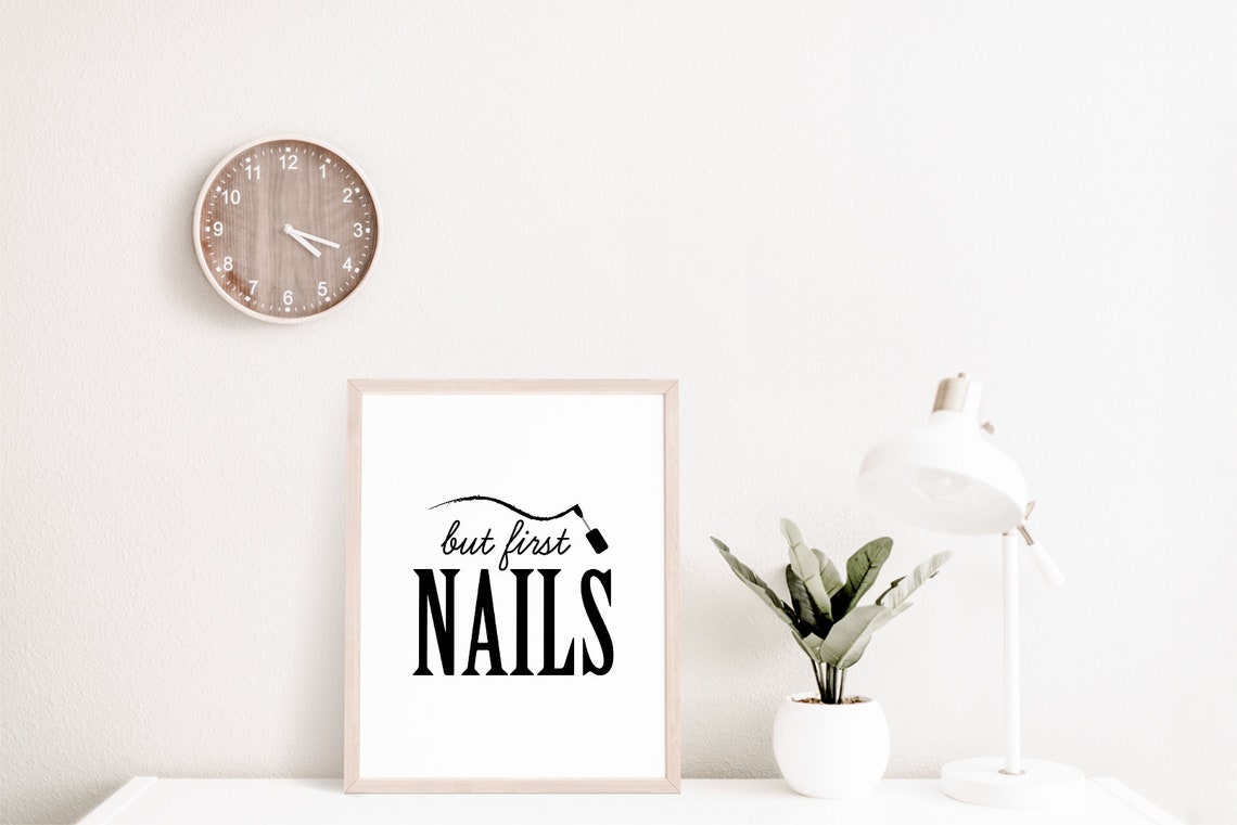 But First Nails Nail Salon Typography Quote Beauty Studio Wall Art - Image 2