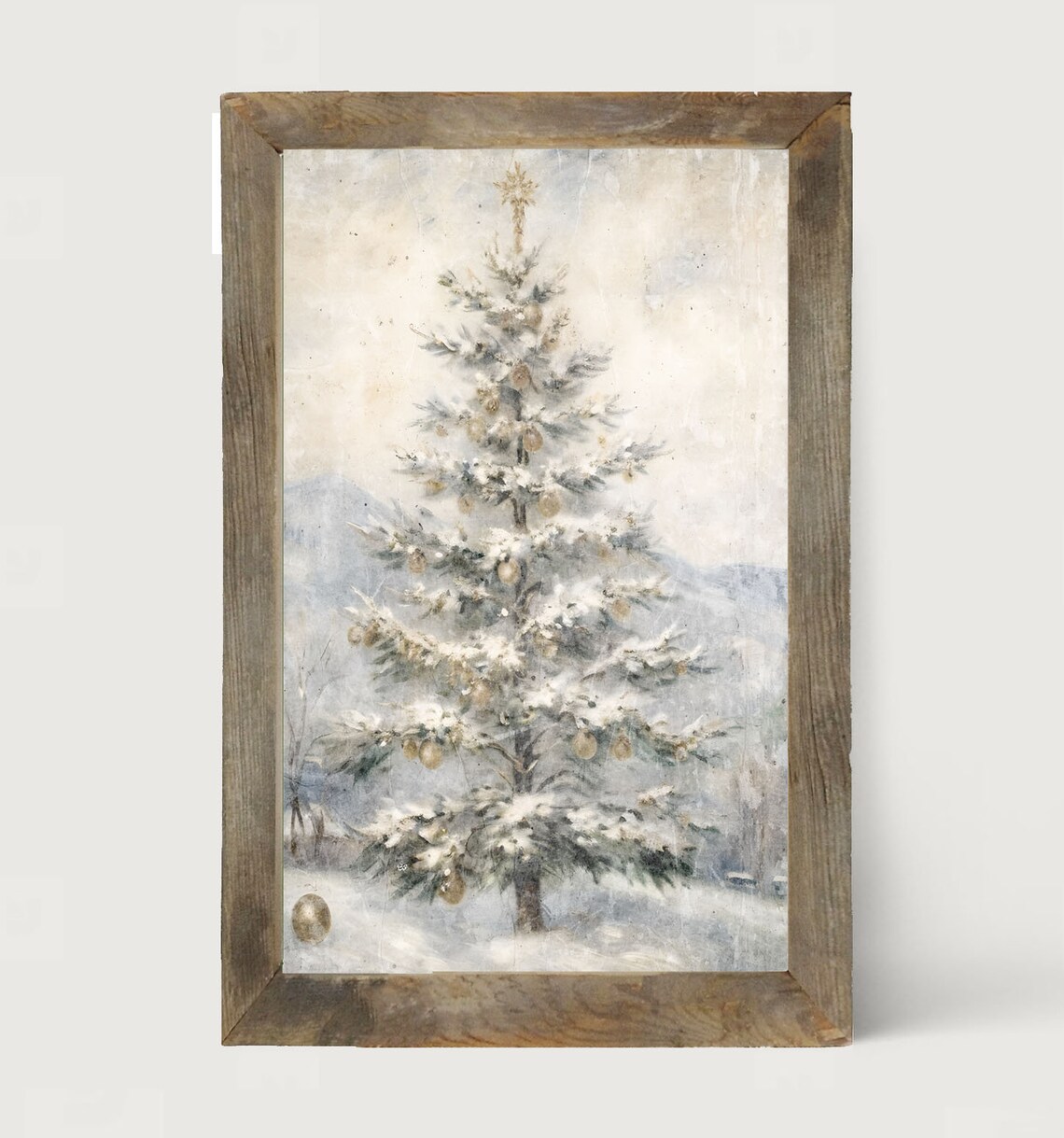 Winter Pine Tree Art Print, Snowy Evergreen - Image 4