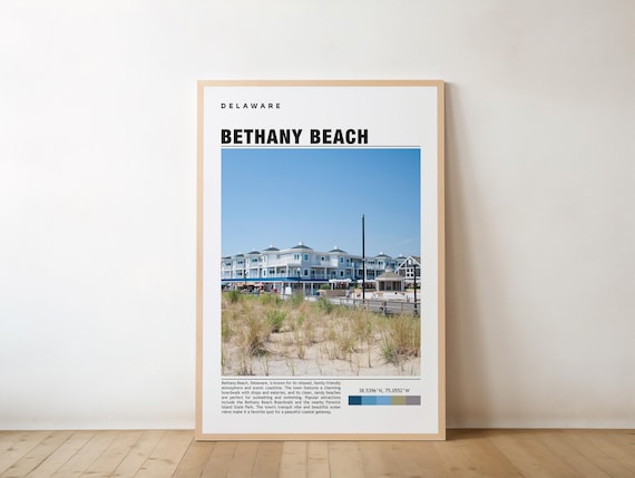 Bethany Beach Delaware Boardwalk Sandy Dunes Travel Photo Poster