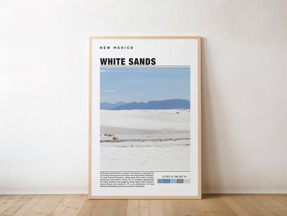 White Sands Print Art Poster Photo Painting New Mexico