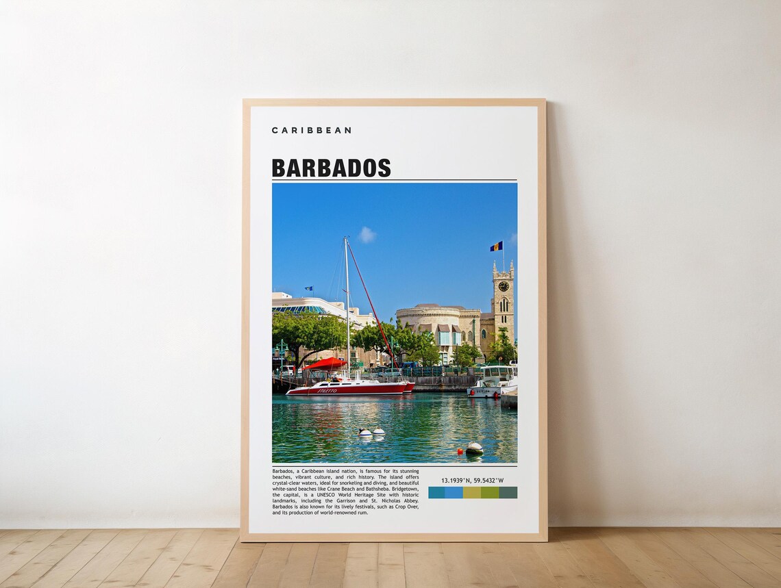 Barbados Print Art Poster Photo Painting Caribbean