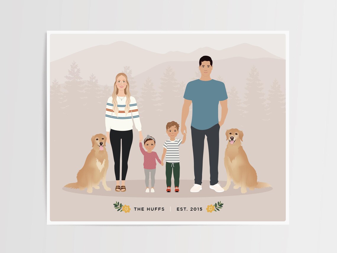 Additional Pet For Custom Family Portrait