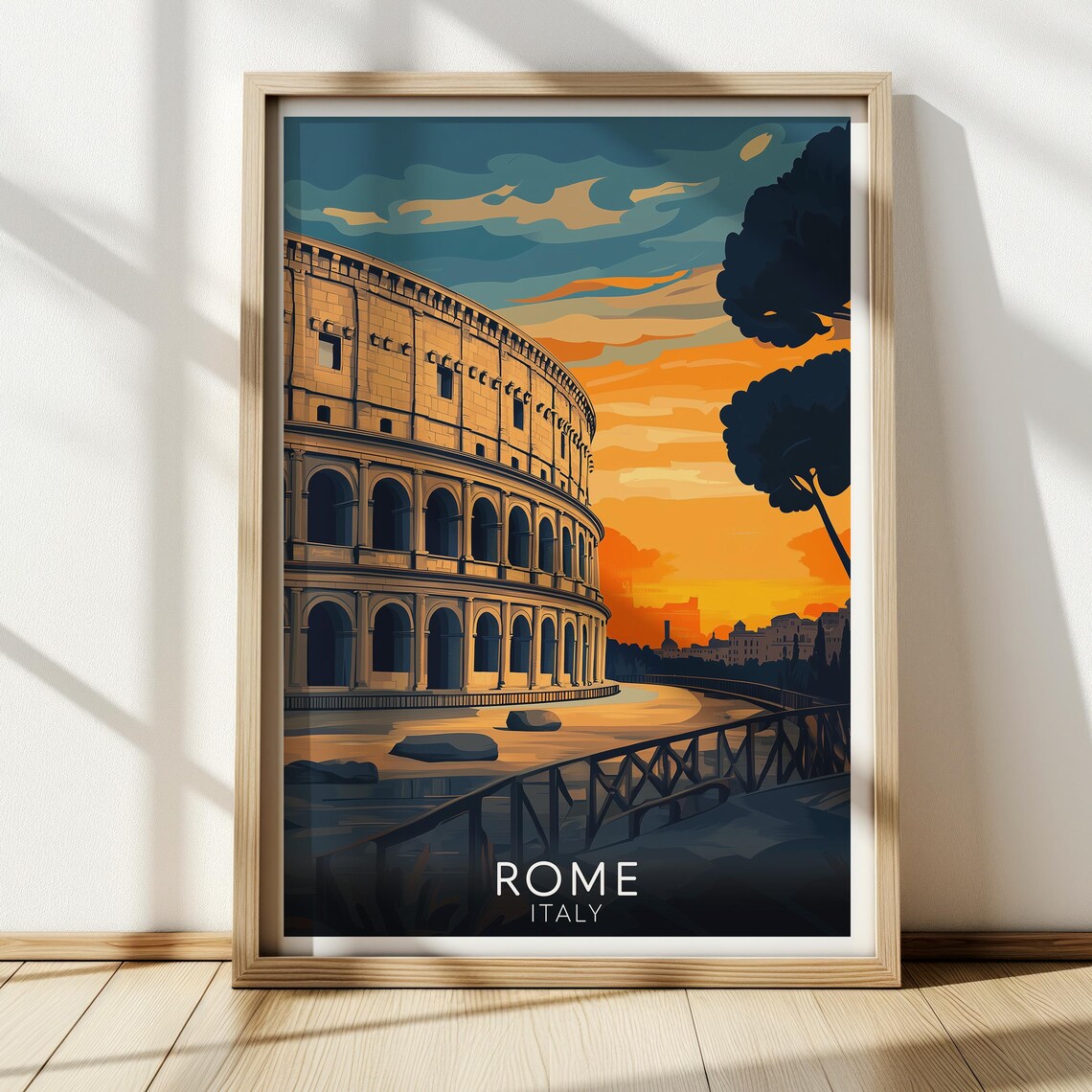 Rome Vintage Italy Travel Poster