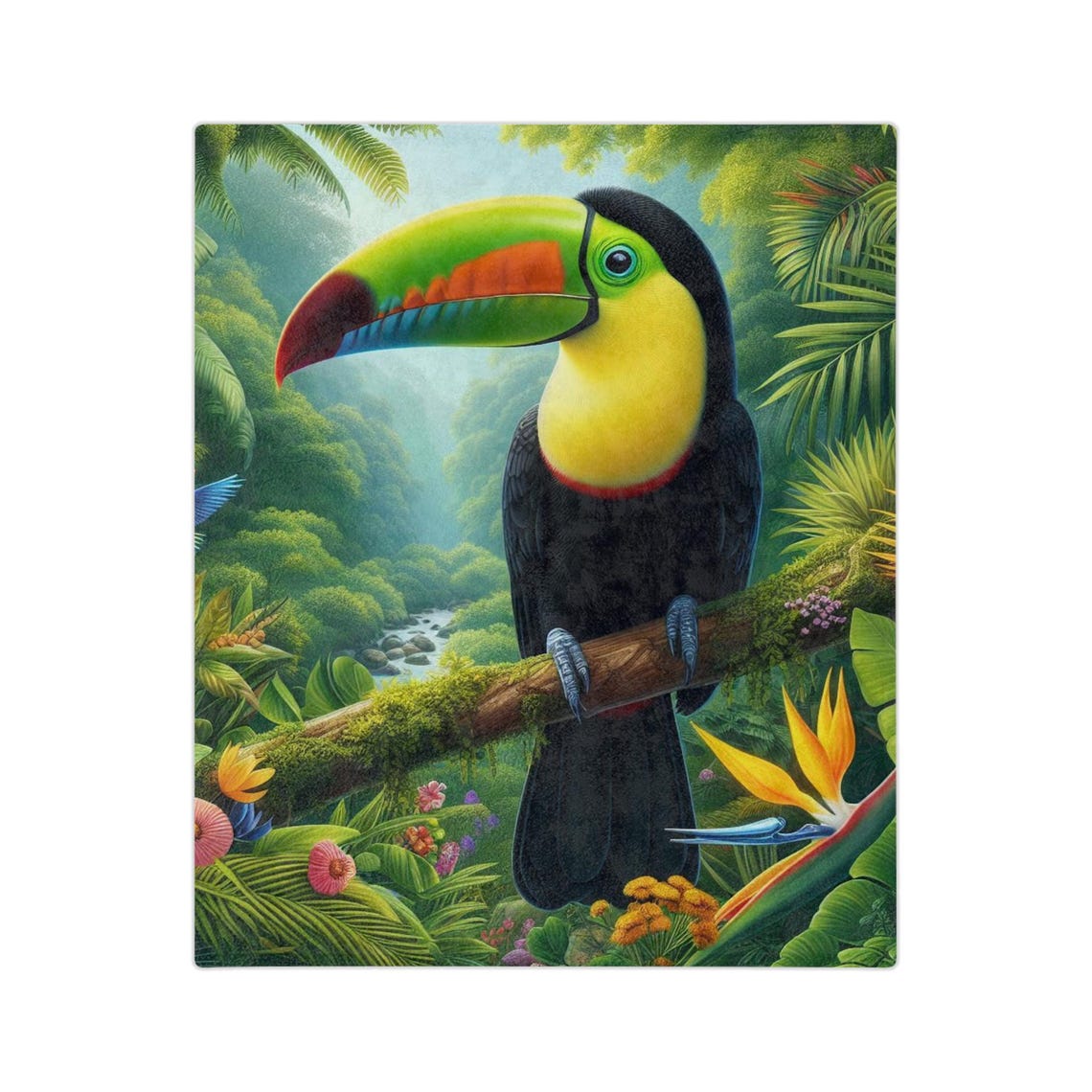 Tropical Toucan Blanket Cozy Microfiber Throw Perfect For Living Room Home Decor Gift For Nature Lovers Summer Relaxation Tropical - Image 3
