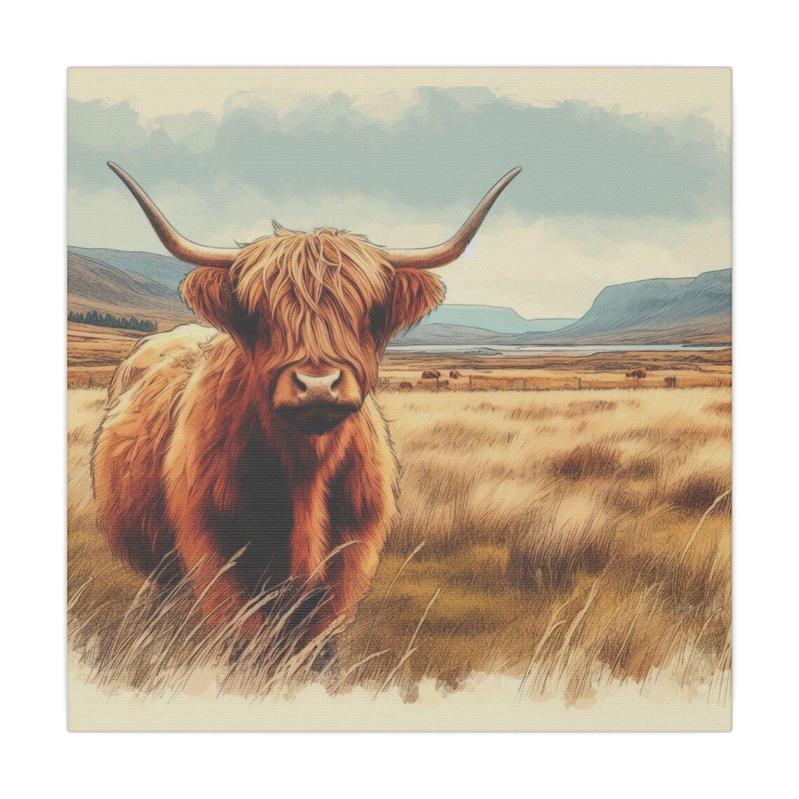 Highland Cow Rustic Farmhouse Wall Decor - Image 2