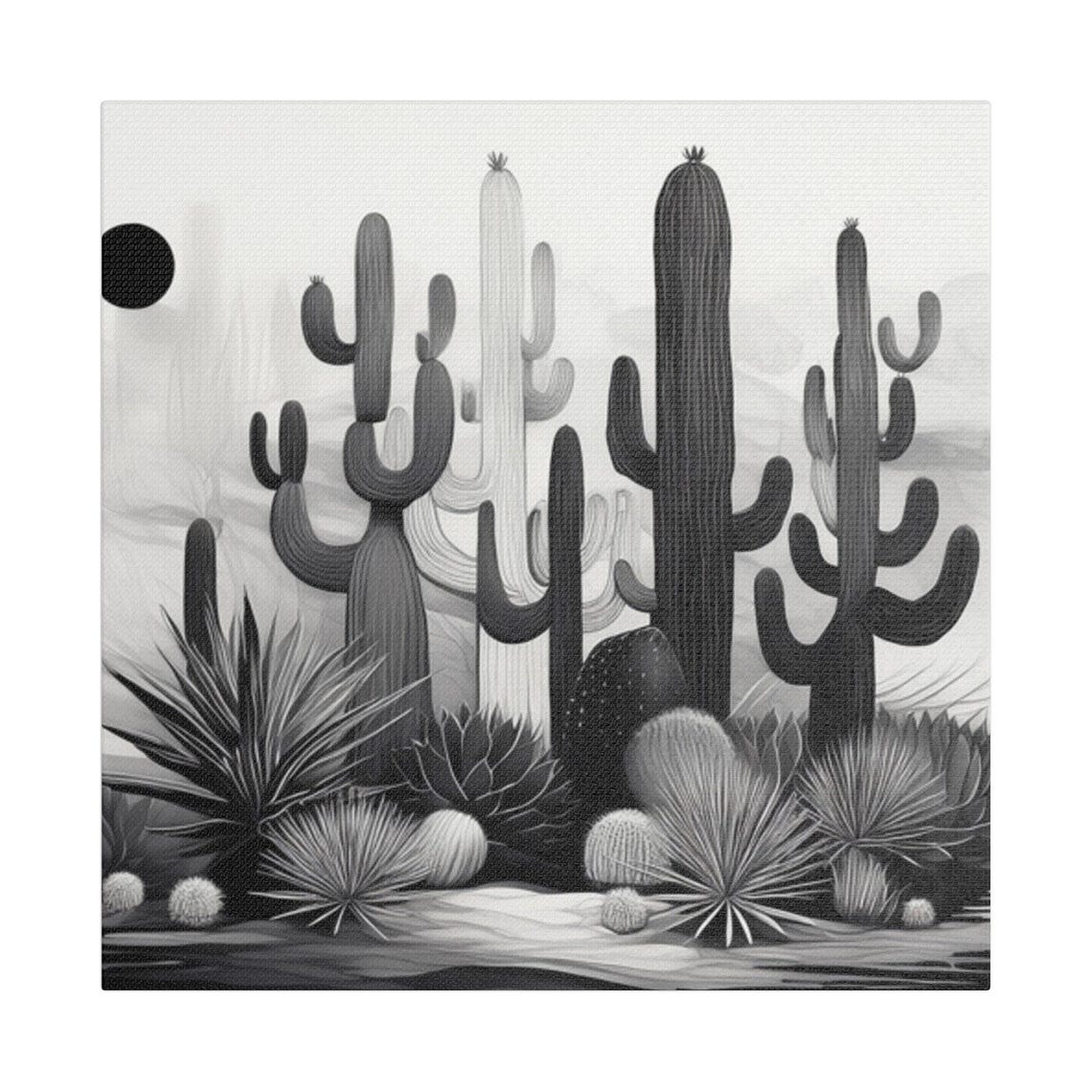 Desert Cactus Wall Art Print Monochrome Decor Minimalist Home Decor Modern Art Piece Cactus Lover Gift Wall Decoration - Image 2