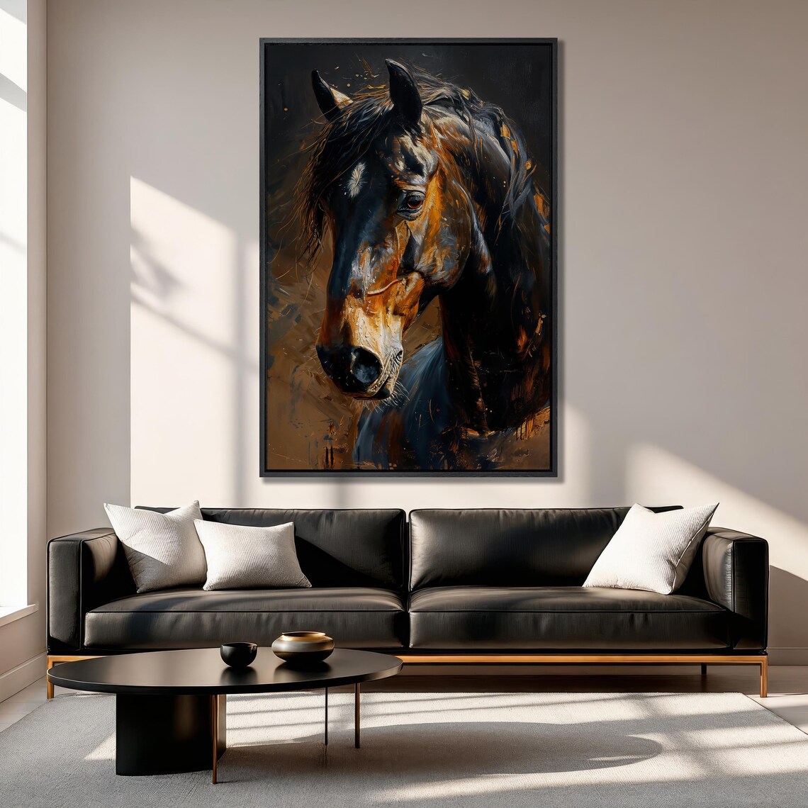 Horse With A Golden Coat Painting Art Print, Farmhouse Decor - Image 5