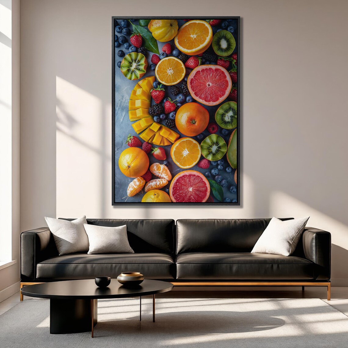 Vibrant Fresh Fruits Wall Art Colorful Fruit Photography Print Bright Kitchen Wall Decor Healthy Food Vertical Poster Ready To Hang - Image 2