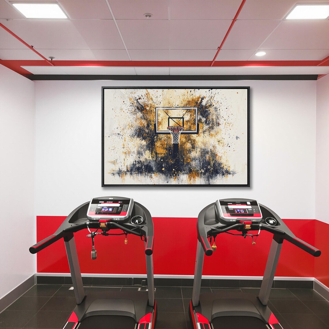 Basketball Hoop Modern Abstract Poster, Boys Room Decor - Image 5