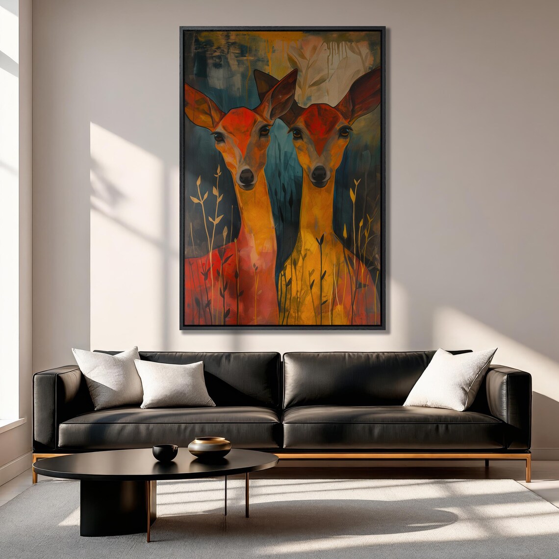 Doe Animal Pair, Forest Nursery Wall Art Print - Image 5