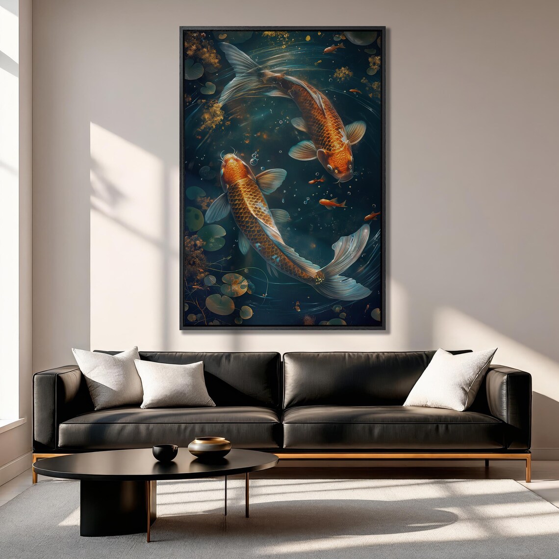 Koi Fish Abstract Art Print, Modern Aquatic Decor - Image 4
