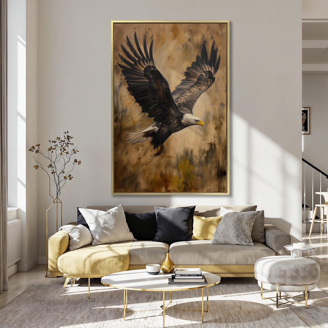 Soaring Eagle Bird of Prey Art Print, Avian Wall Art - Image 5