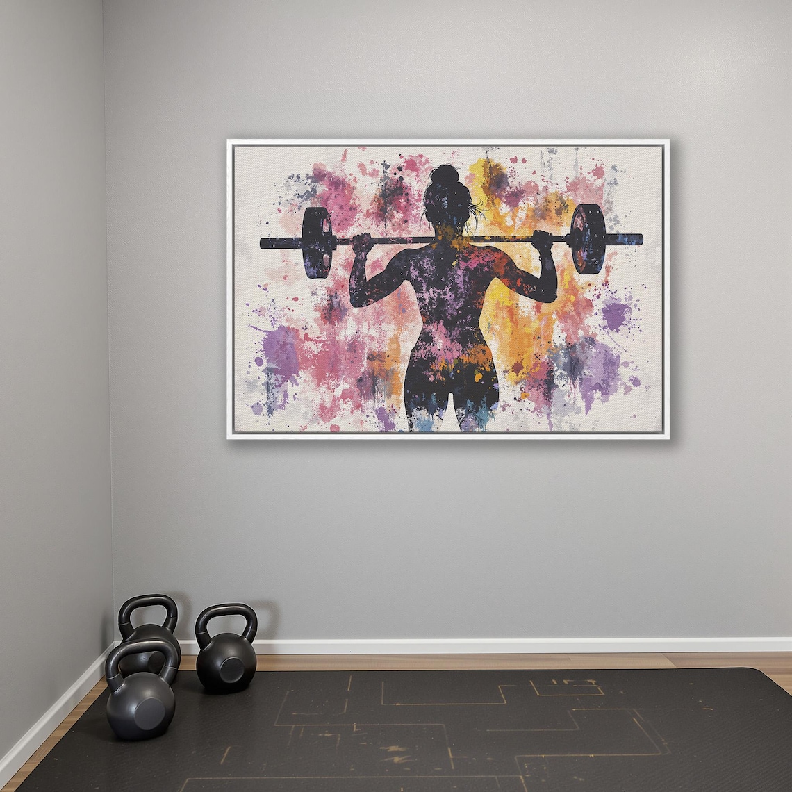 Female Fitness Workout Motivational Art Print - Image 4