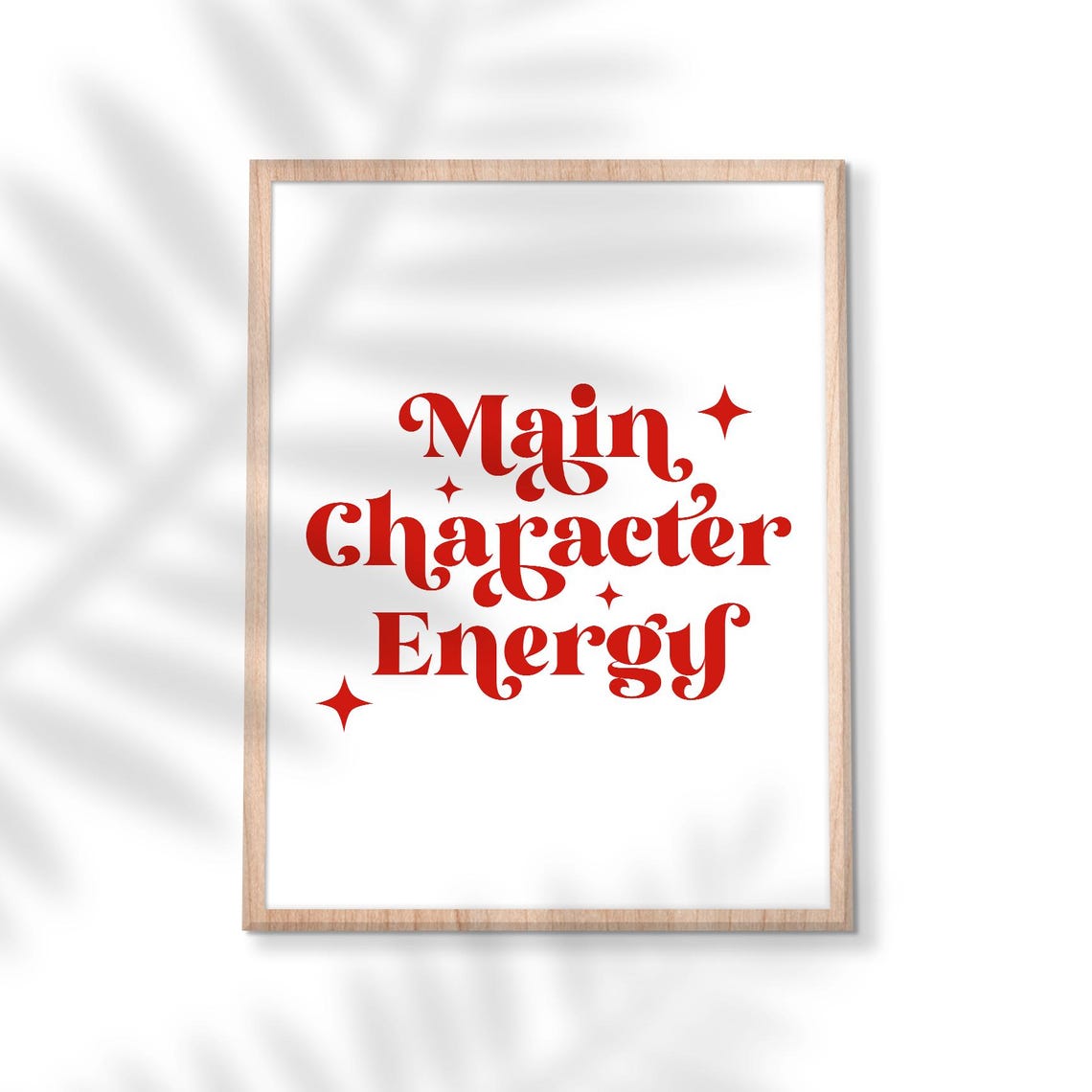 Main Character Energy Red Retro Confident Bold Typography Poster - Image 3