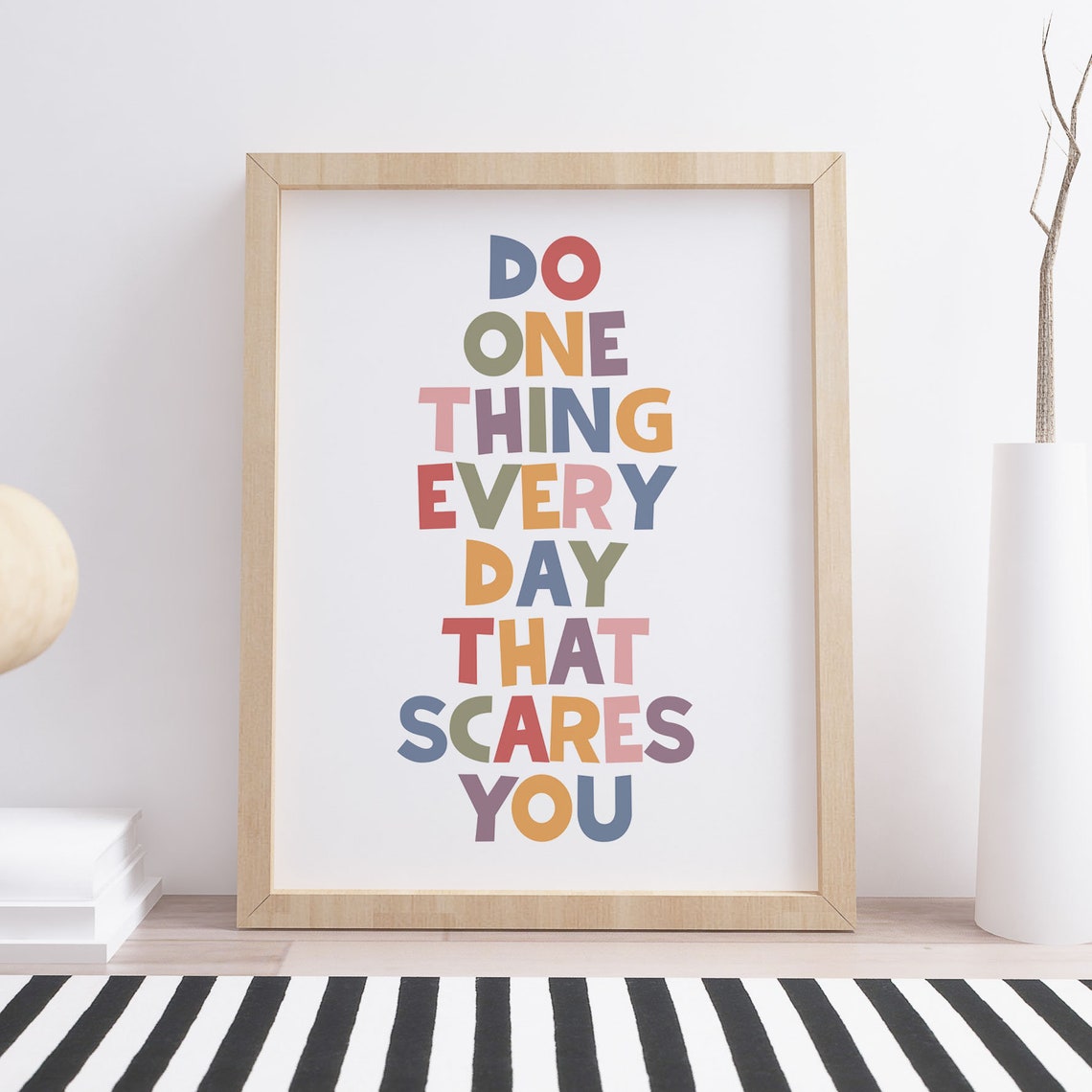 Do One Thing Every Day That Scares You Bold Motivational Art Poster - Image 2