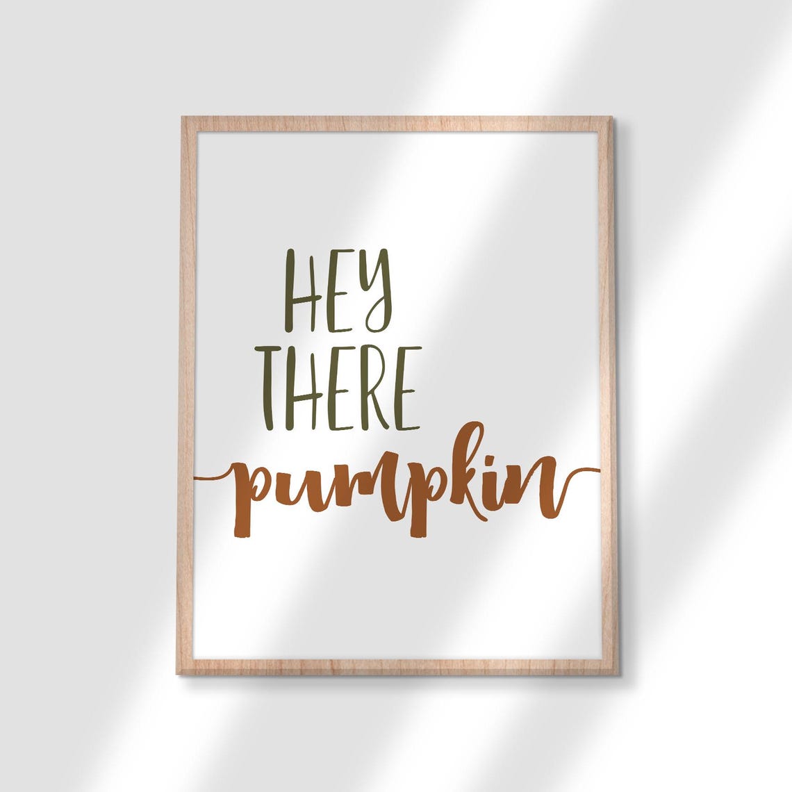 Hey There Pumpkin White Pumpkin Watercolor Fall Decor Duo Poster - Image 3