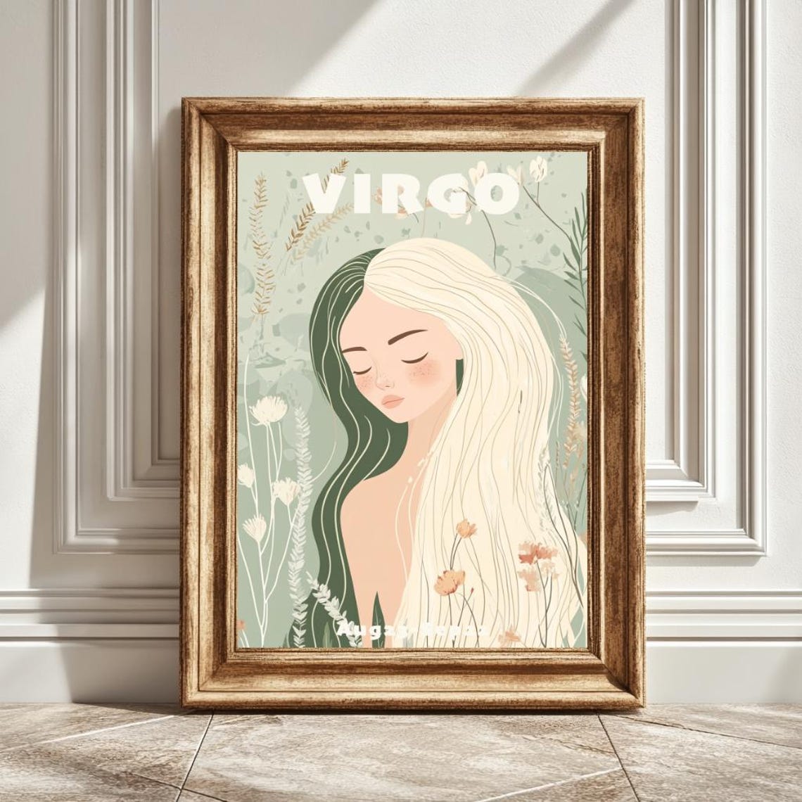 Virgo Astrology Poster, Horoscope Wall Decoration