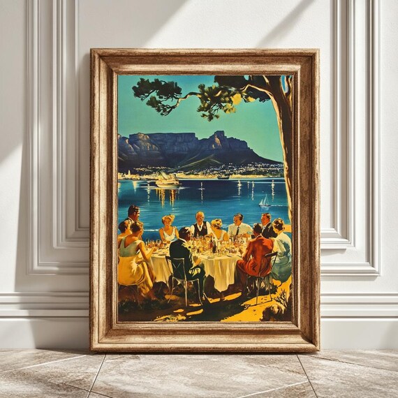 Party In Cape Town Vintage Poster, South Africa