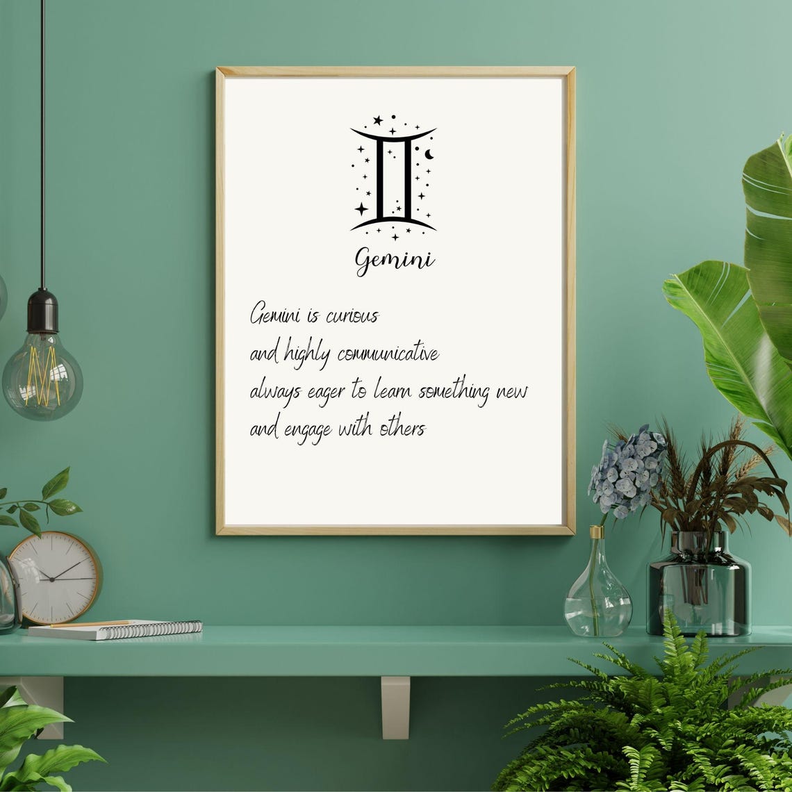 Gemini Zodiac Sign Minimalist Art Print - Image 3