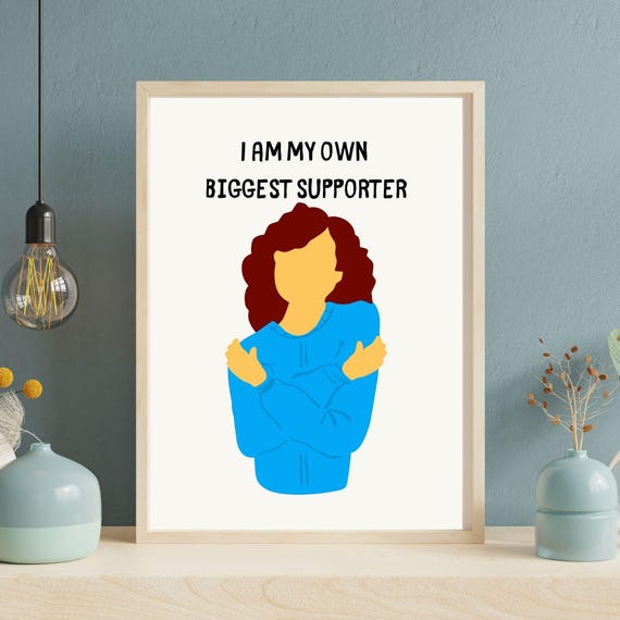 Im My Own Biggest Supporter Self Love Wall Art Cute Girly Wall Poster Motivational Decor Minimalist Wall Decor Self Care