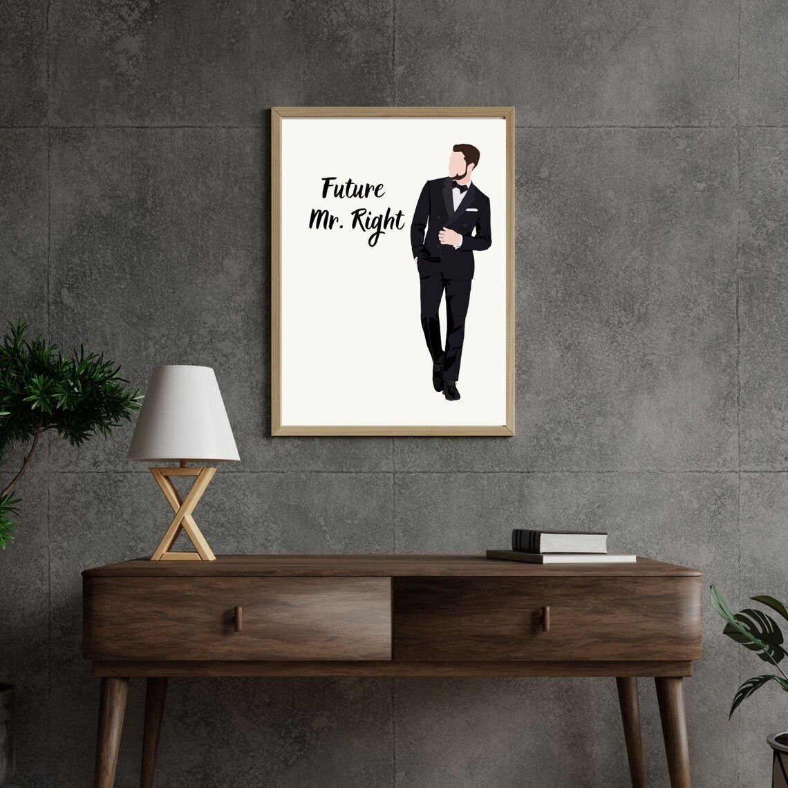 Future Mr Right Minimalist Art Print, Groom Illustration - Image 6