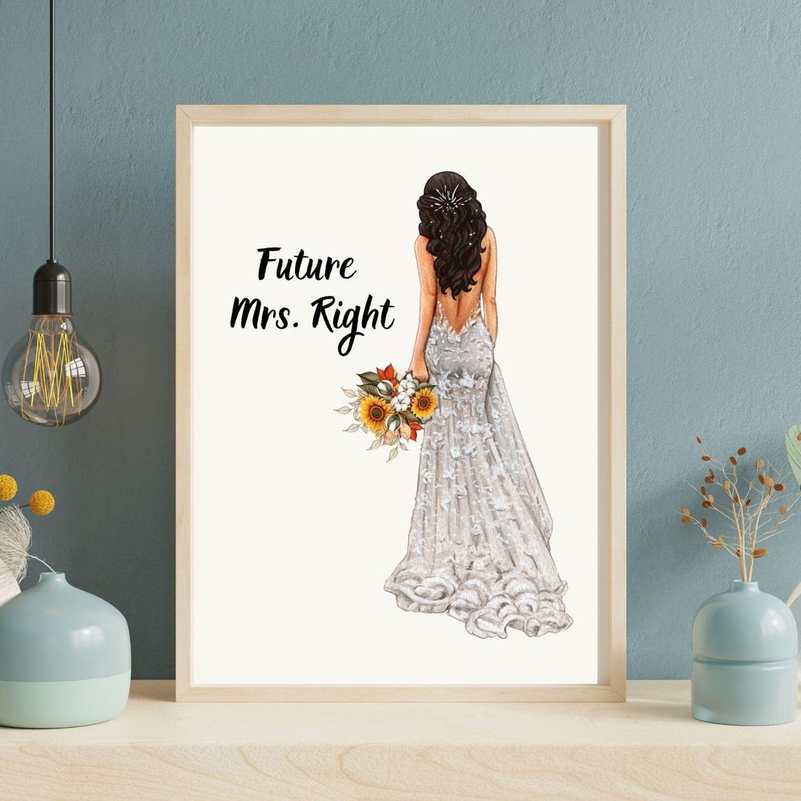 Future Mrs Right Minimalist Art Print - Image 5